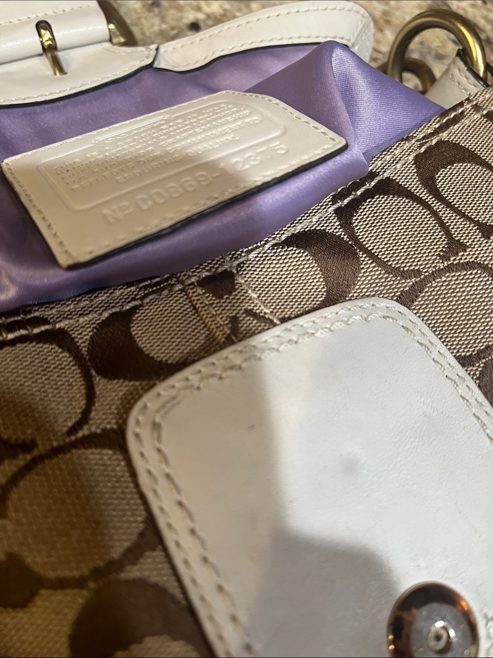 Coach Soho Bleeker Signature Canvas Leather Shoulder Bag - Picture 14 of 15